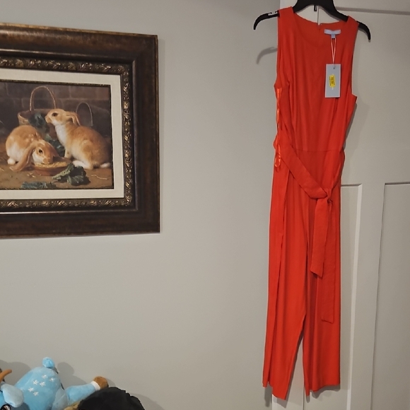 ANTONIO MELANI Pants - ANTONIO MELANI Vibrant Orange Jumpsuit